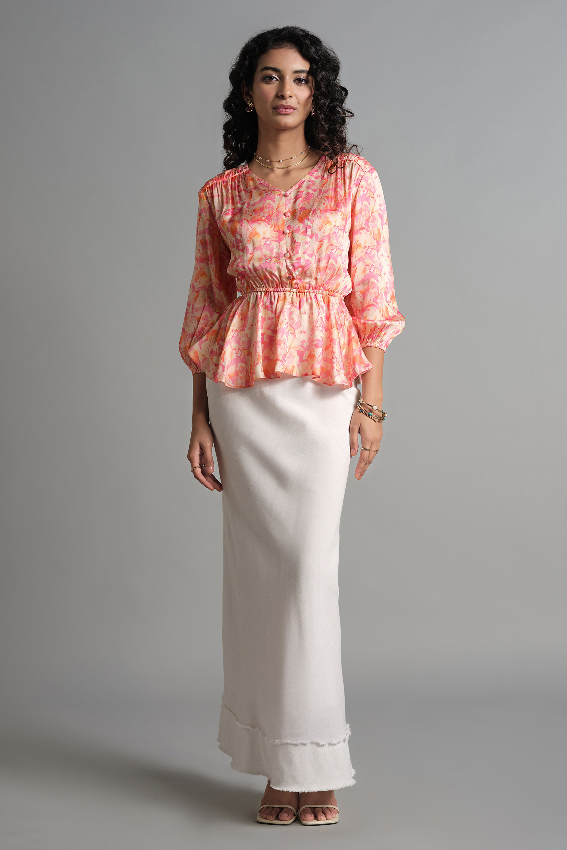 Pink Posy Top, Pink, image 2